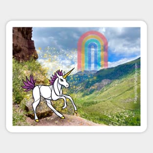 Magic in the Wild: Redstein Crag near Redstone Colorado | Dancing Uniquorns by Mellie Sticker